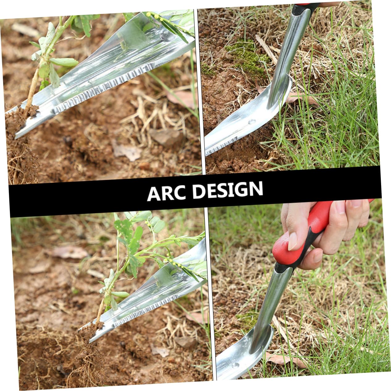 ibasenice 2 Piezas extractor de malas hierbas jardinería Eliminación deshierbe doméstico maleza portátil pala de deshierbe desyerbador de césped herramienta de deshierbe manual planchar rojo