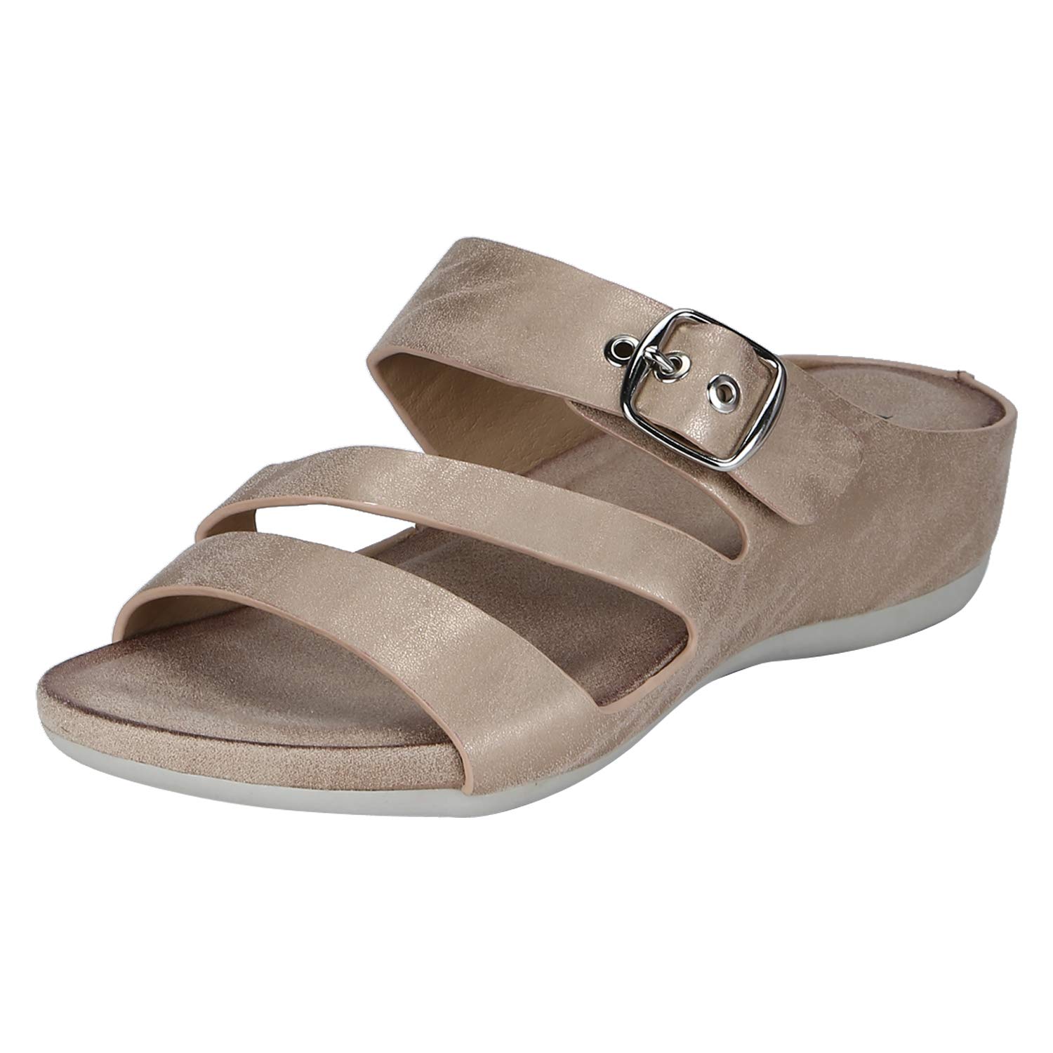 Mode By Red Tape Women MRL0597A Champagne Fashion Sandals-40 (MRL0597A-40)