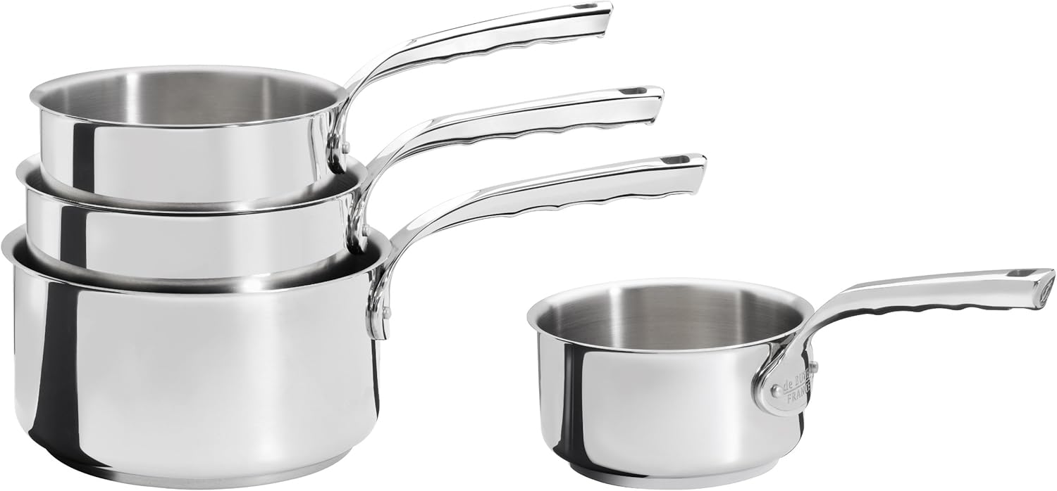De Buyer Milady Pots, Set of 4, Silver