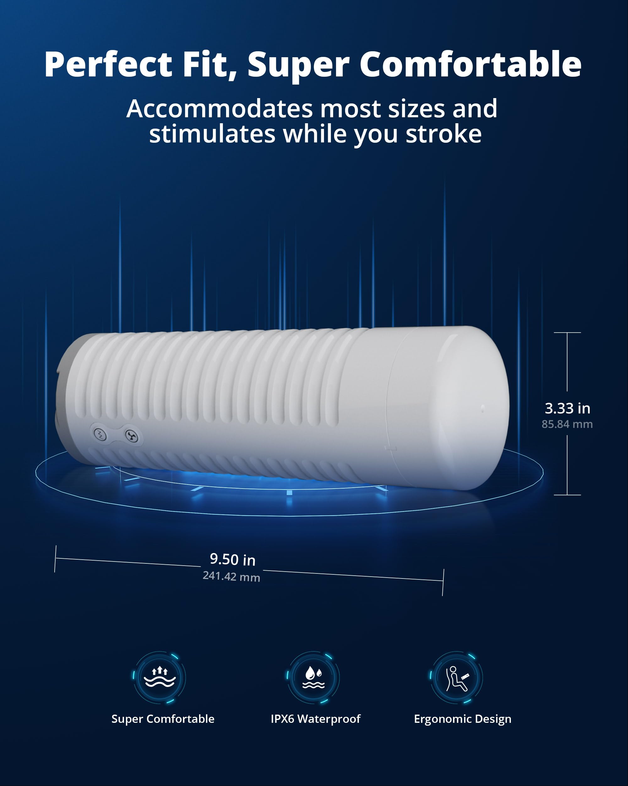 LOVENSE Max 2 Male Masturbator Sex Toys, Automatic Vibration Sex Machine Pocket Pussy with 360 Degree Contractions, Male Stroker Sucking Toys, 3D Realistic Pussy Pocket for Men's Oral Sex Toy