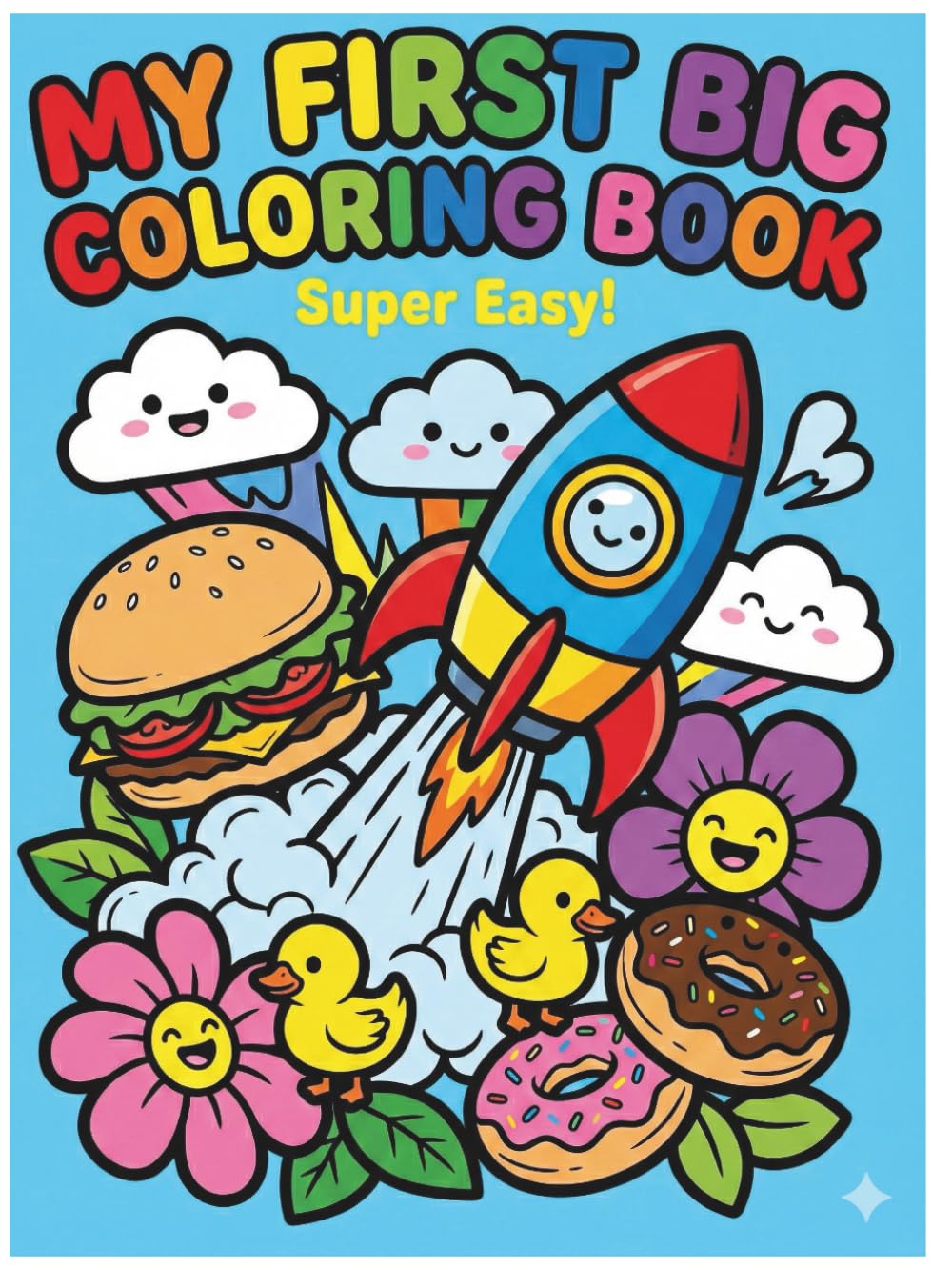 My First BIG Coloring Book Super Easy!: Toddlers and Preschoolers