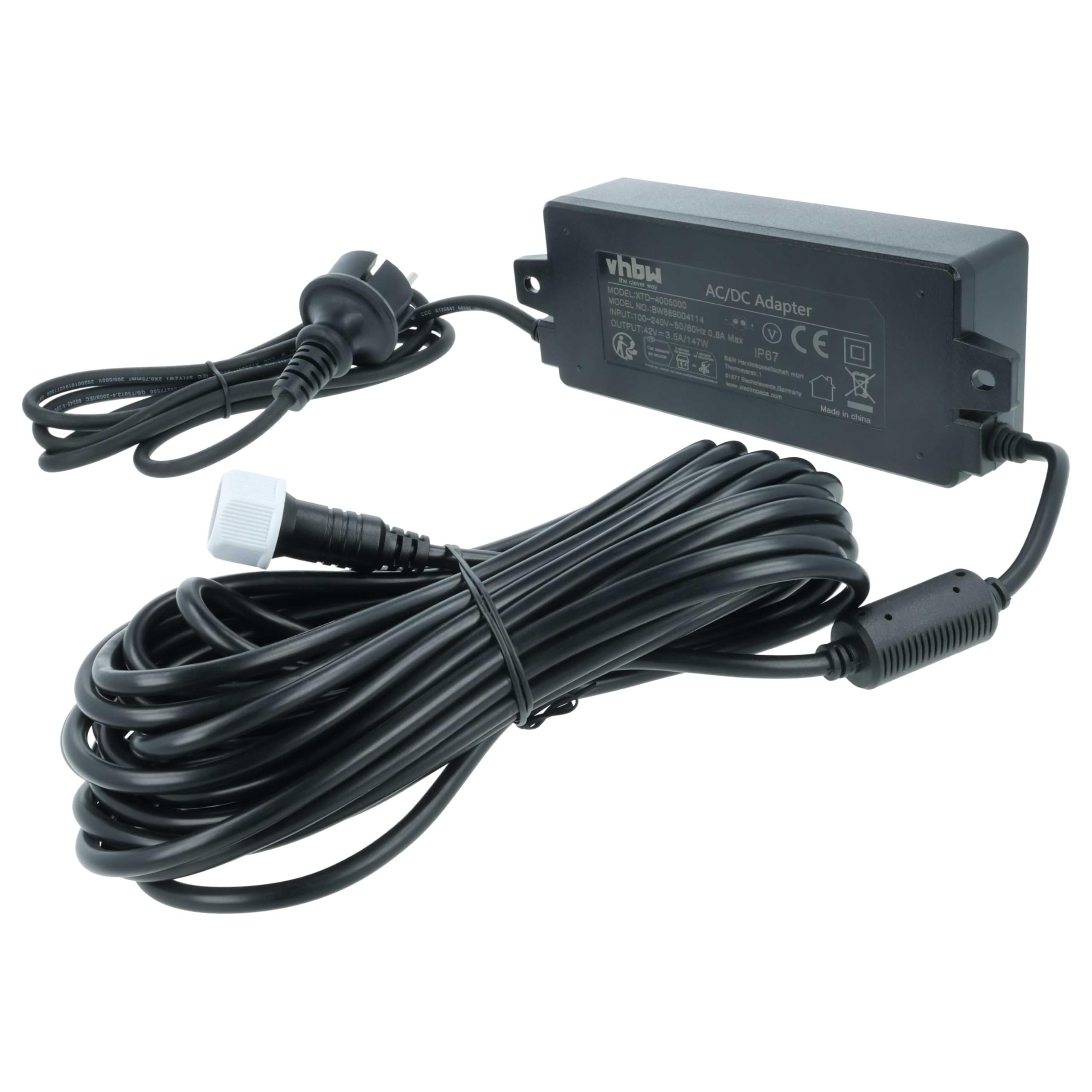 vhbw Fuente alimentación CA/CC/Cargador Compatible con Bosch Indego S+ 400, XS 300, S+ 500, S 500 Robot cortacésped - 25 cm