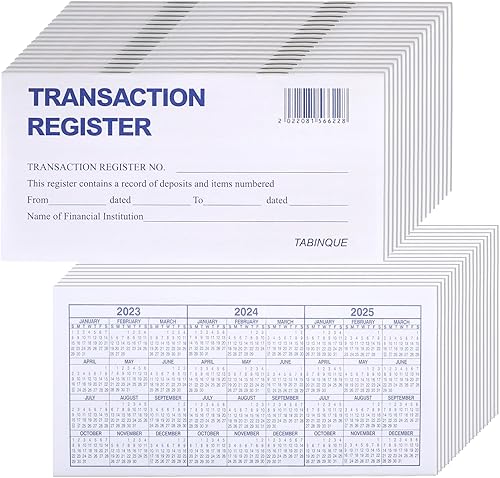 Registros de cheques para chequera personal, registro de chequera fácil de leer