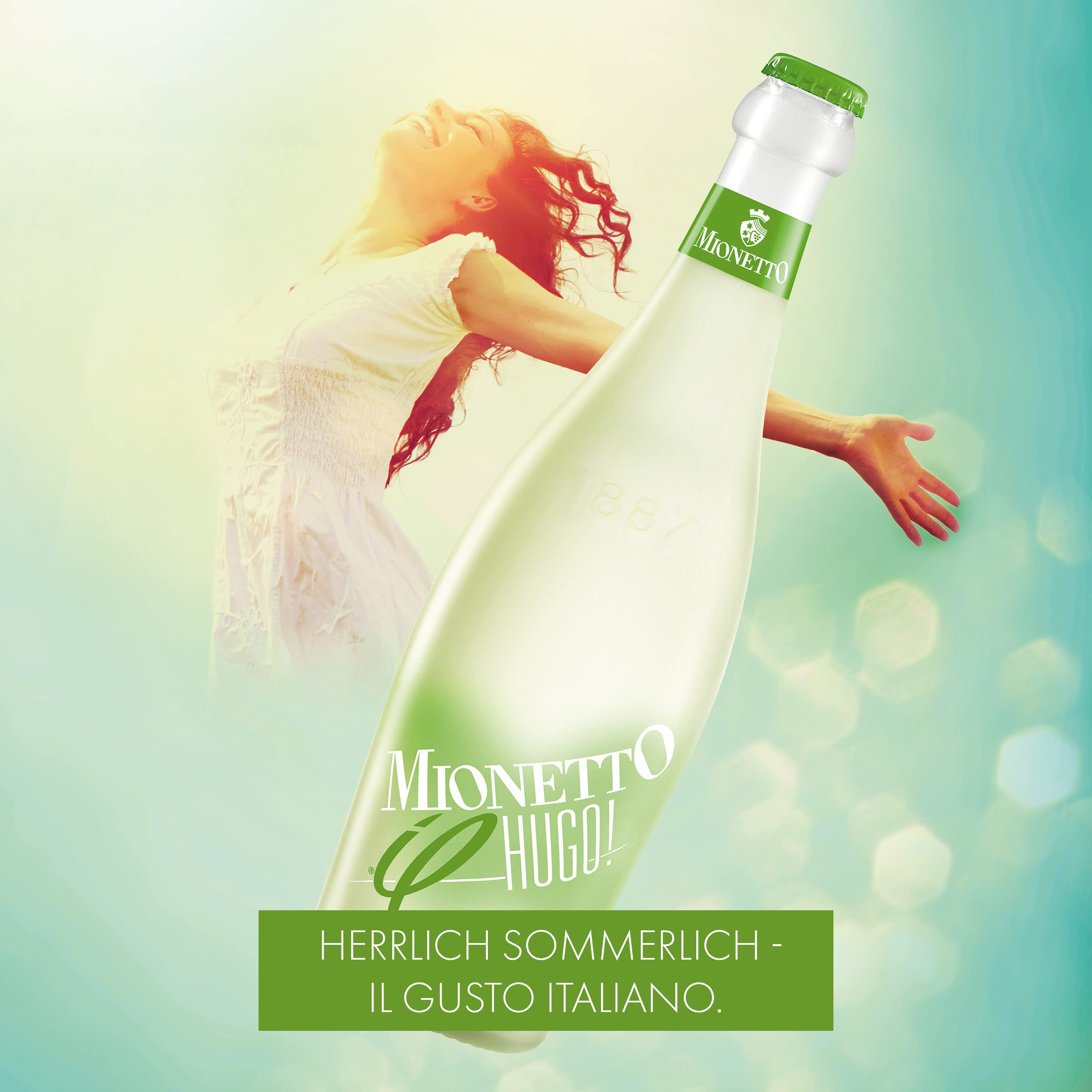 Mionetto IL Hugo Aperitivo, Holunderblüte und Limette (6x0,75l) Aktionspaket, Weinhaltiges Getränk auf Basis eines Vino Bianco aus dem Veneto, sommerliche Alternative zu Sekt, Weißwein oder Cremant