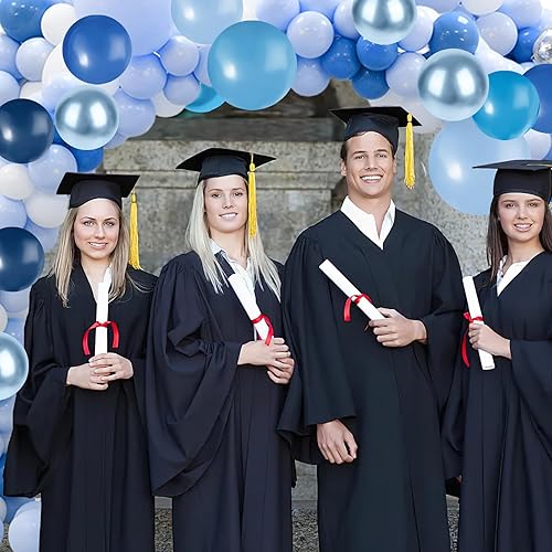 Miniatura 2 de LovesTown Juego de 140 globos azules, globos de fiesta de 12 pulgadas, globos de látex grandes, kit de arco de guirnalda para decoraciones de fiesta