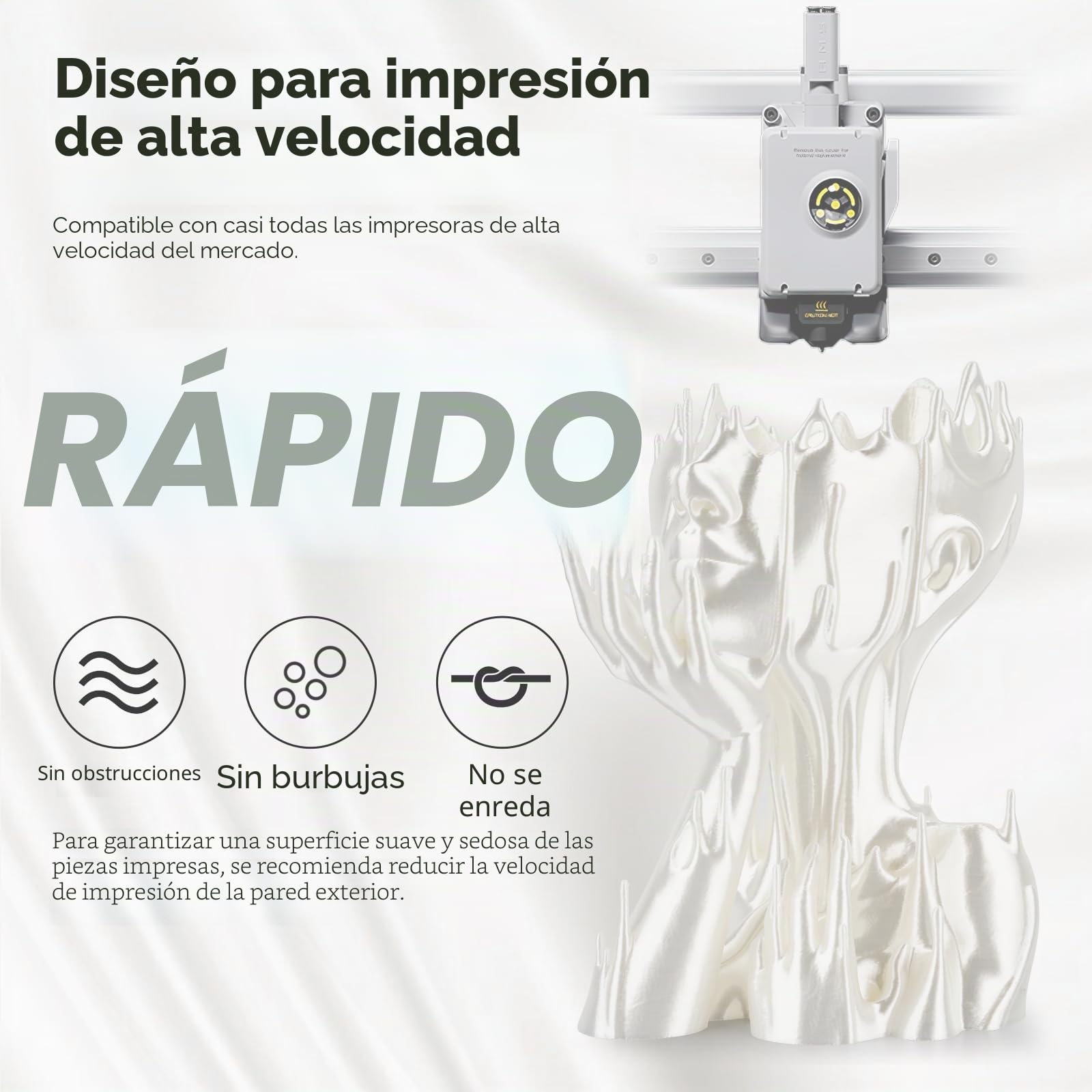 AMOLEN Filament PLA Filamento para Impresora 3D de Madera Oscura, Filamento PLA de 1,75 mm, 1 kg/2,2 lb, Precisión Dimensional +/- 0,02 mm