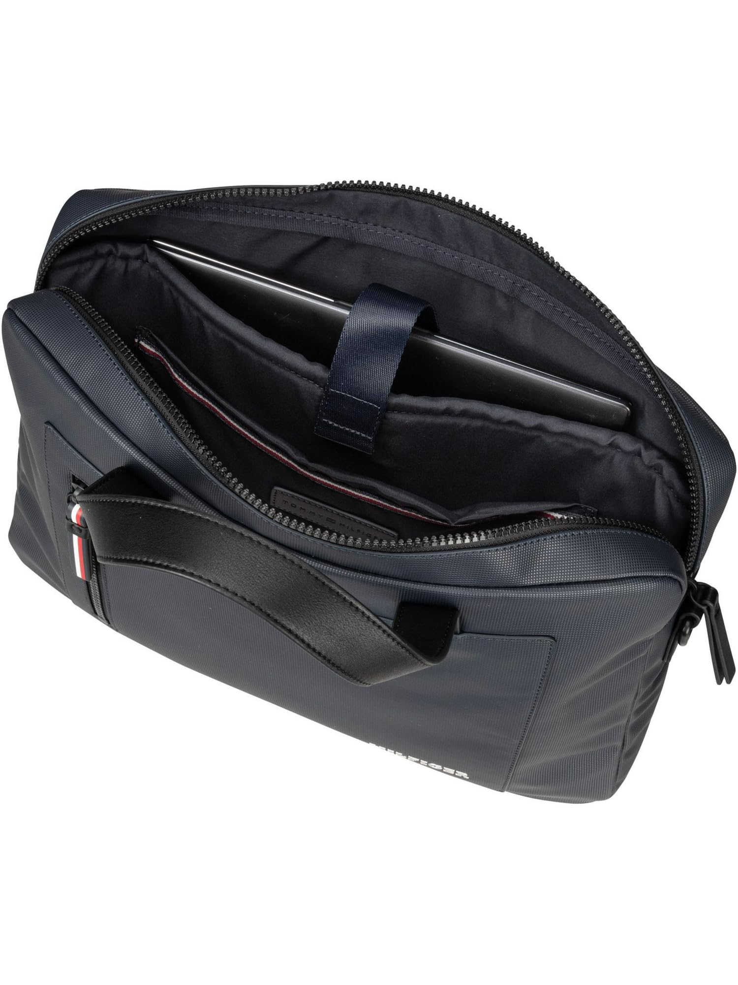 Tommy Hilfiger TH Pique Monotype Slim Computer Bag Space Blue, Espacio Azul, OneSize