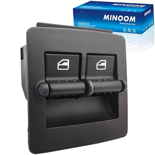 MINOOM 1C0959527 Interruptor de ventana principal eléctrico del lado del conductor compatible con V-W Volks-wagen Beetle 1998-2010