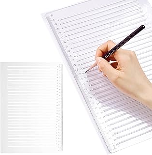 Calligraphy Stencil Straight | Transparent A4 Size Straight Drawing Guide Measuring Tool,A4 Clear Ruler Writing Tool for E...