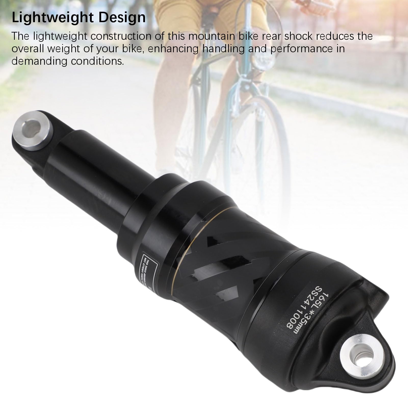 Amortiguador Trasero de Bicicleta 165mm, Absorbedor de Presion