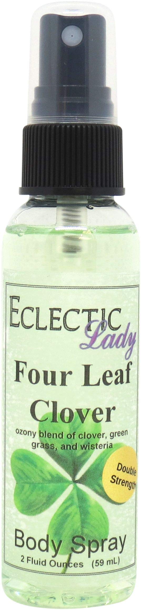 Eclectic Lady Four Leaf Clover Body Spray, Double Strength, 2 ounces, Body Mist for Women with Clean, Light & Gentle Fragrance, Cologne with Soft, Subtle Aroma For Daily Use
