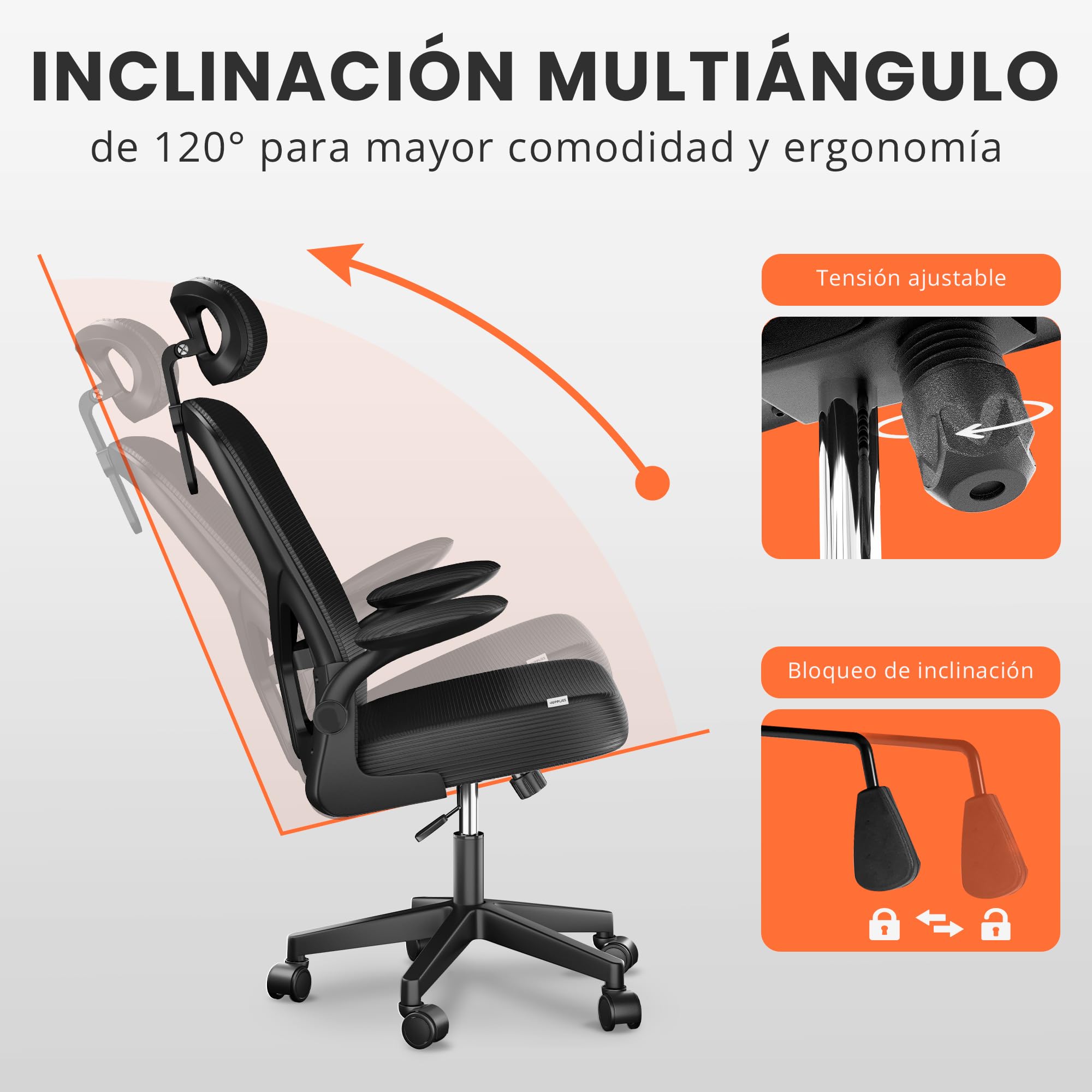 JUPPLIES Silla Escritorio Ergonómica