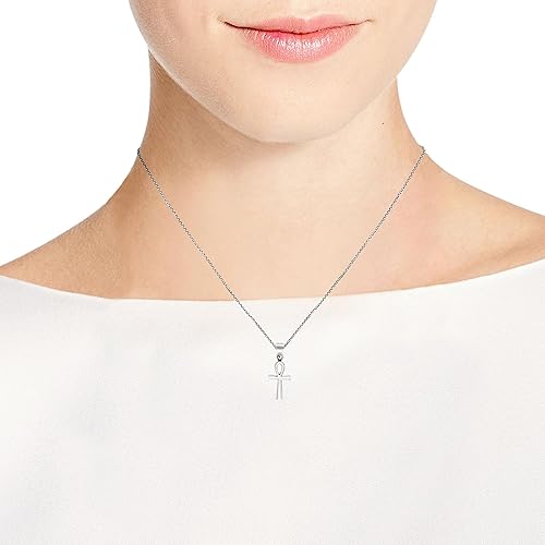 Miniatura 3 de AeraVida Colgante de plata de ley 925 con cruz egipcia Mystic ANKH Plata esterlina