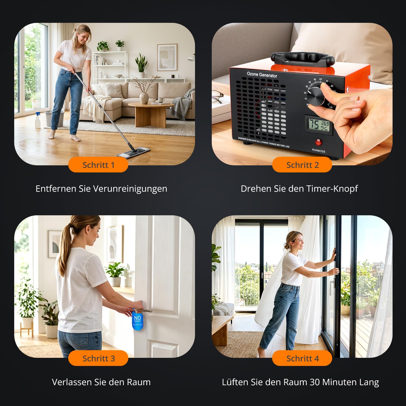 Generatore di ozono da 90000 mg/h, purificatore d'aria all'ozono, fino a 320 m², ozonizzatore O3 con timer da 120 minuti, per auto, fumo, garage, appartamento, hotel, pulizia degli odori, cucina