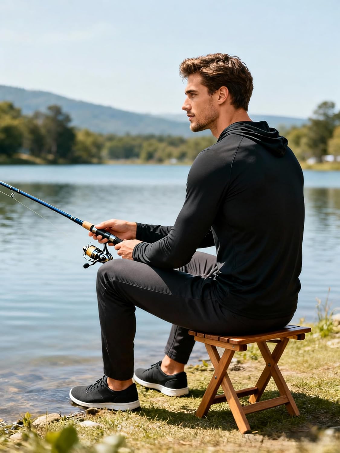 5-Pack Men's Long Sleeve Workout Hoodies Quick Dry Compression Athletic Shirts, UPF 50+ Sun - Image 7