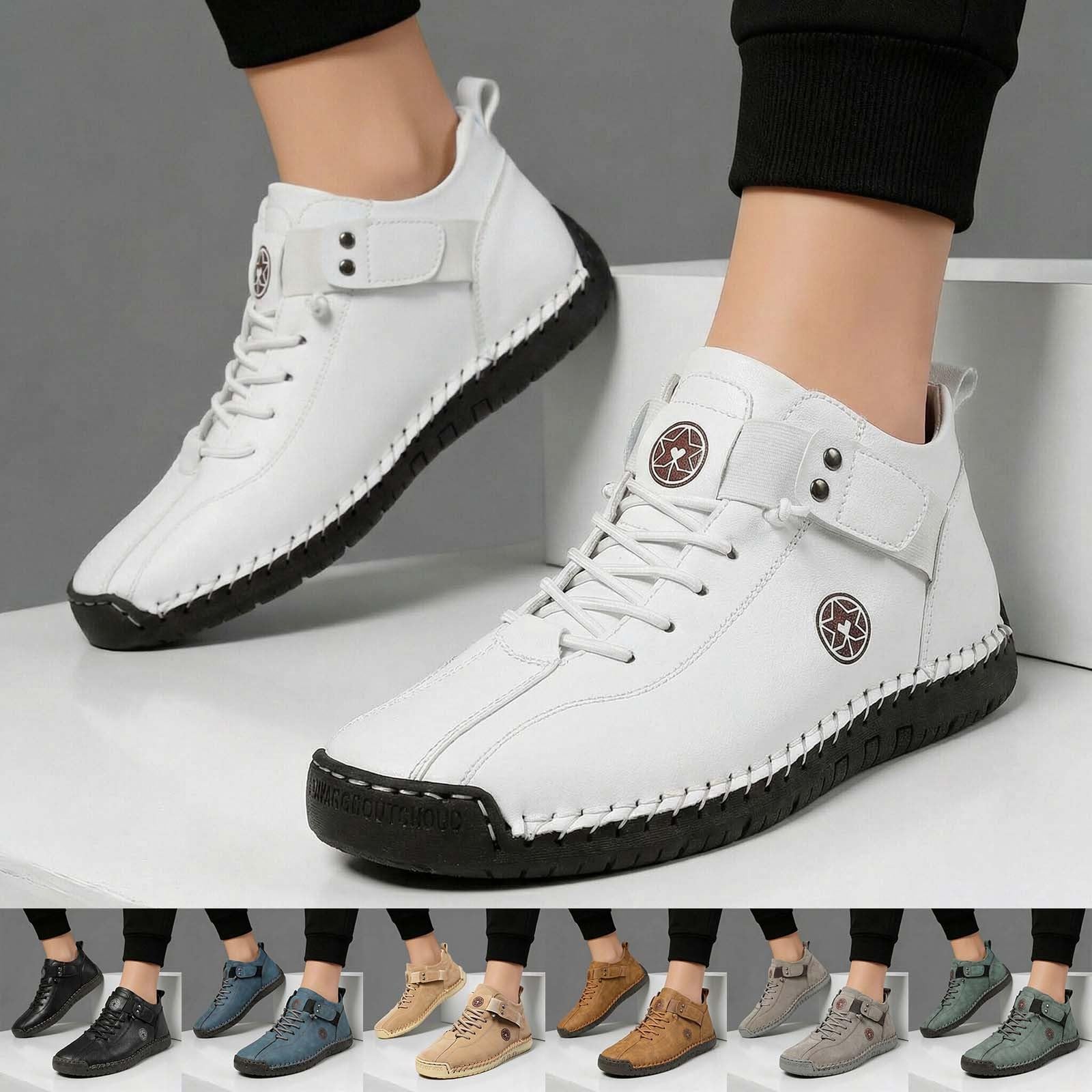 Scarpe da donna comode, in pelle, traspiranti, per il tempo libero, leggere, ortopediche, antiscivolo, per la primavera e l'autunno, per il tempo libero
