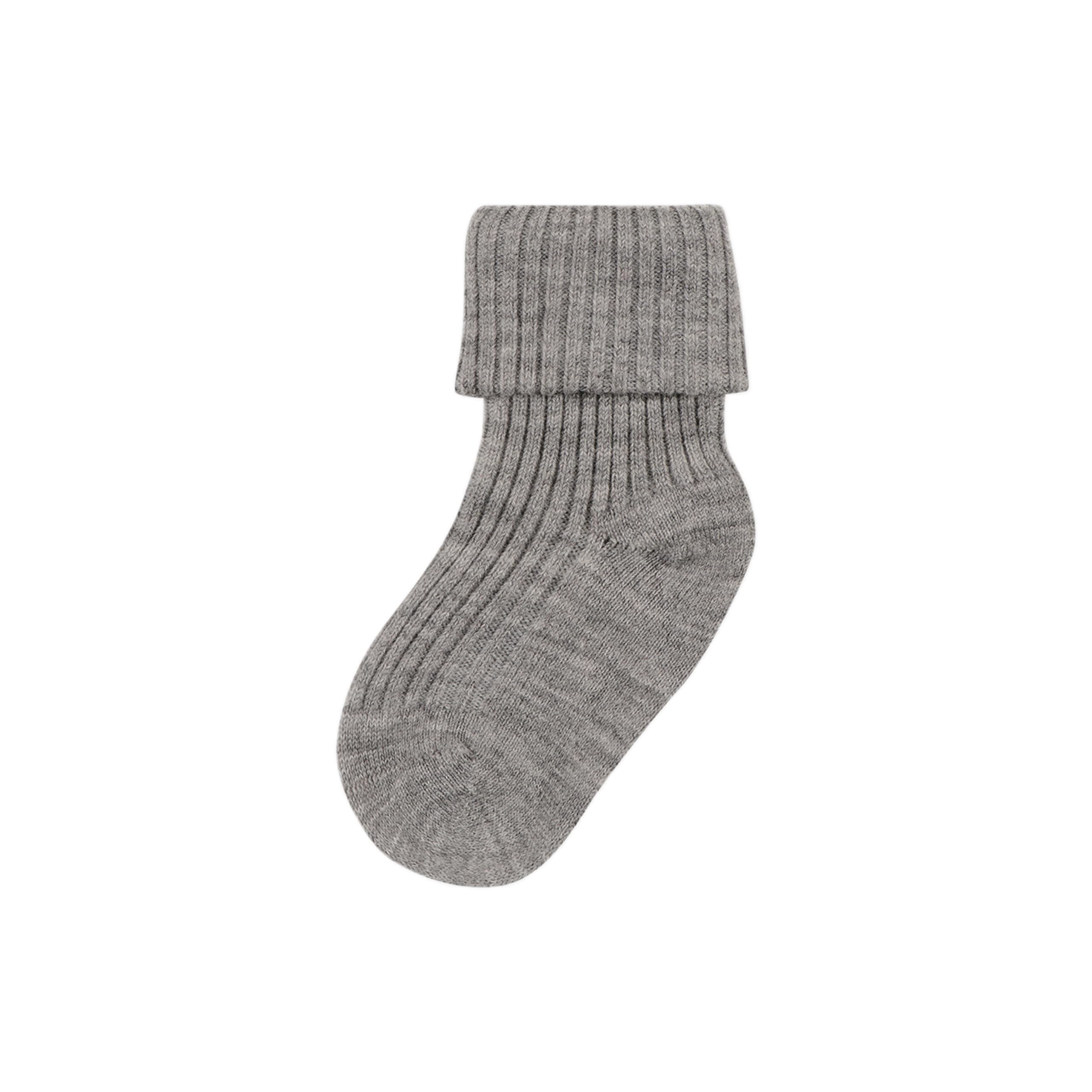 Dilling Grey Baby Organic Merino Wool Socks 3-6 Months