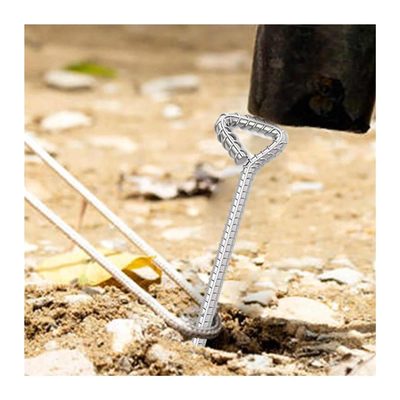 Colchoneta Recambio Exterior Trampolín Estacas De Tierra De 12 Pulgadas, Estacas De Metal Robustas De 12 Pulgadas para Acampar, Varillas De Clavos para Trampolines, Toldos, Cobertizos