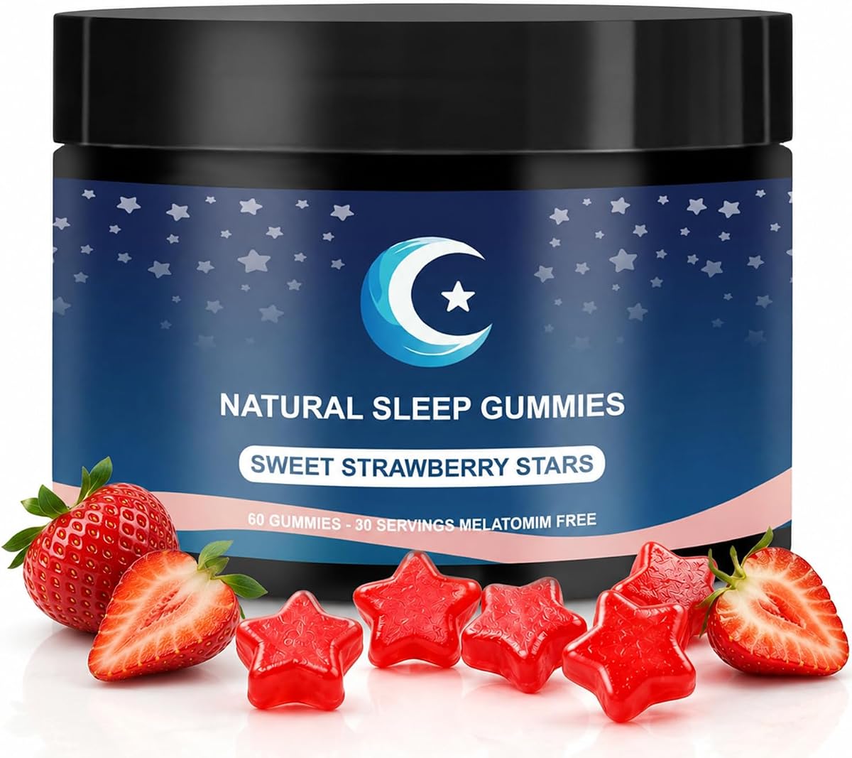 ZAYMAN Melatonin Free Sleep Gummies for Adults, Natural Sleep Aid, 60 Count