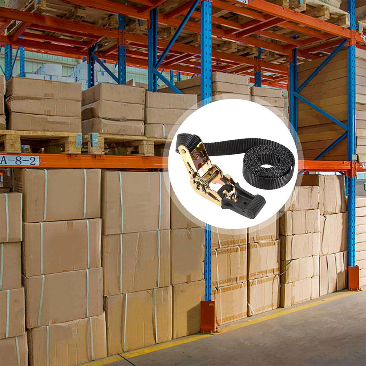 3pièces Sangle à Cliquet Robuste pour Transport Sécurisé De Marchandises Sangles De Fixation Ajustables pour Camions Et Usage Domestique