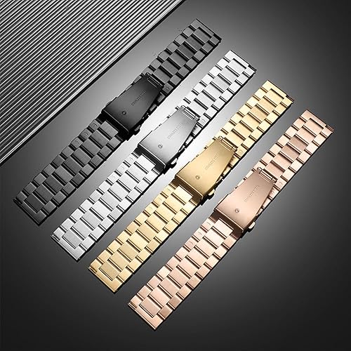 Miniatura 9 de Bandas de metal compatibles con Fitbit Versa 4Fitbit Sense 2Fibit versa 3Fitbit Sense, correa de repuesto, para mujeres y hombres, acero inoxidable,