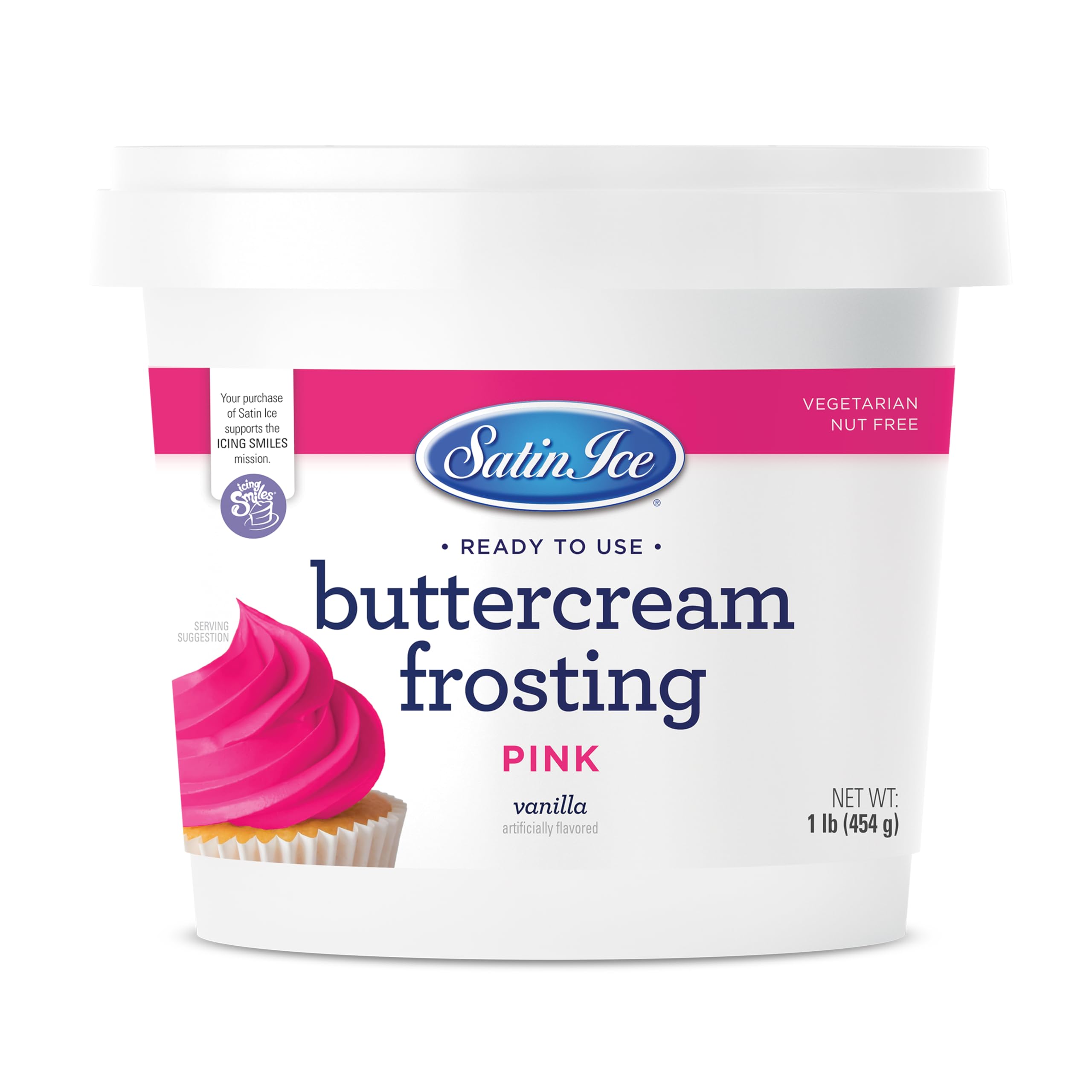 Pink Buttercream Frosting - 1lb - Pail