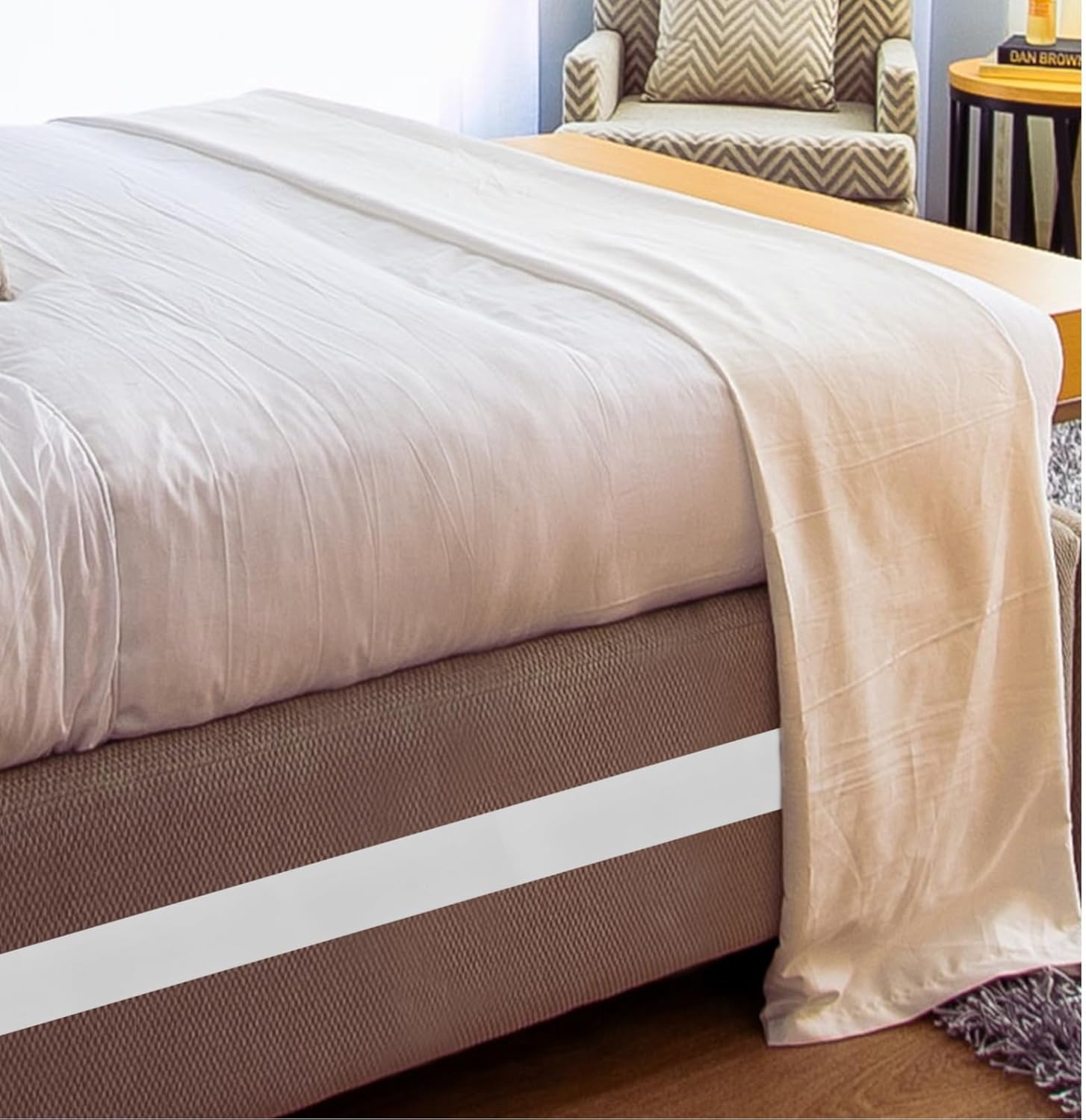 OUNONA Adjustable Elastic Bed Sheet Straps 8m Long Oxford Cloth Fitted Sheet Holders for Home Use Keeps Firm and Tight for Fitted and Mattress Covers