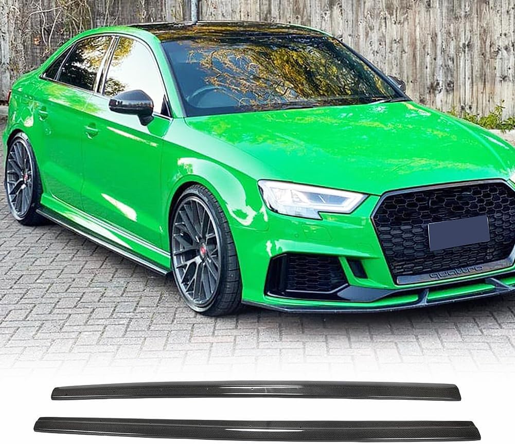 S3 Carbon Fiber Side Skirts fits for Audi S3 A3 Sline 2014-2019 Rocker Panels Side Trim Spoiler Side Skirt Extensions Factory Outlet