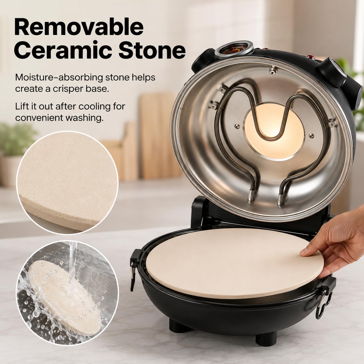 Elektryczny piekarnik do pizzy, urządzenie do robienia pizzy na blacie