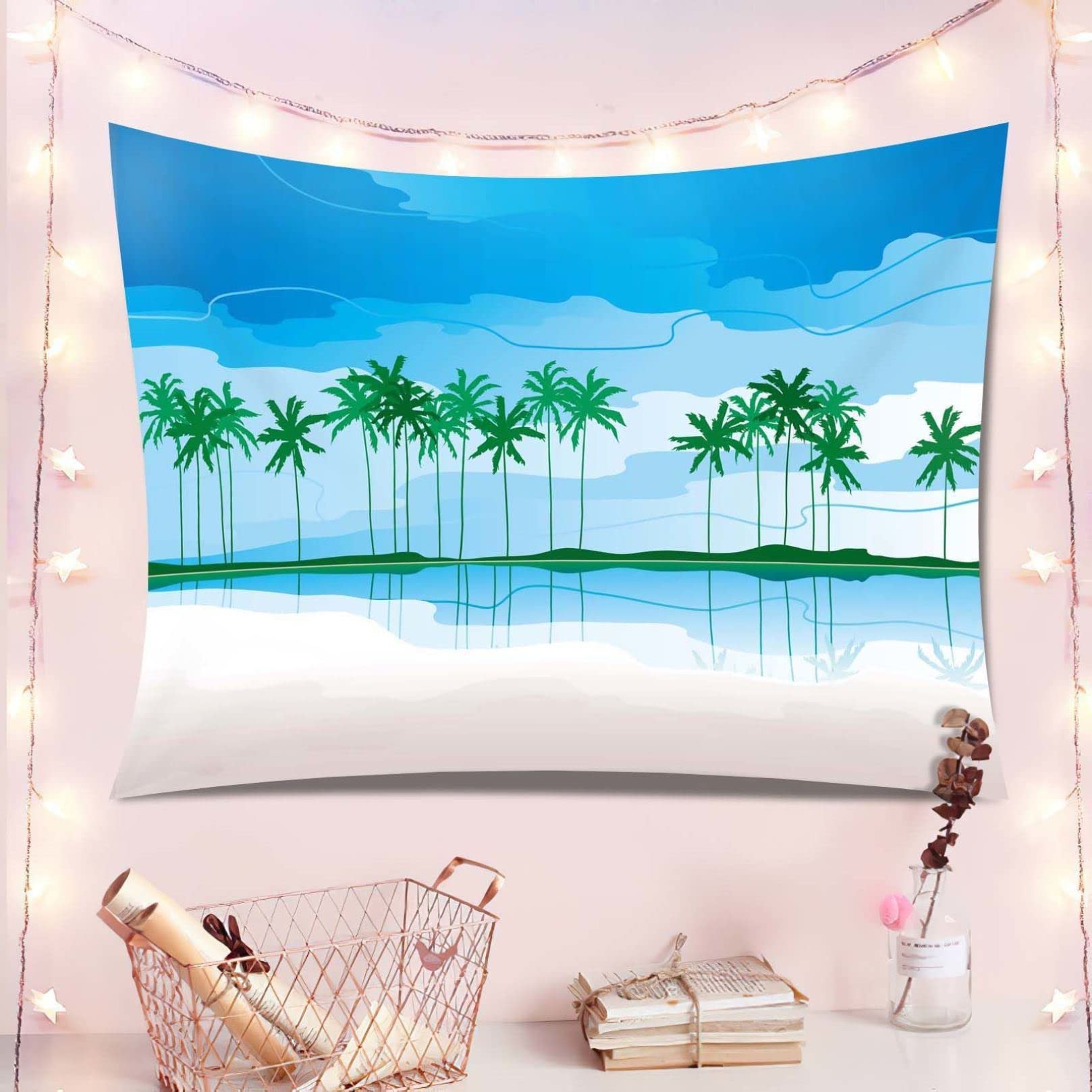 Amazon Co Jp タペストリー ハワイ 海 夏 南国 太陽 窓 ビーチ 季節 ポスター テレワーク 背景 布 大きい 150 0 壁 インテリア 目隠し ファブリックポスター 部屋飾り おしゃれ インスタ映え 風景 パーティー 屋内 寝室 デザイン 壁掛け ホーム キッチン