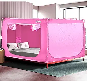 Bed Tent Bed Canopy King Size Tents for Adult and Kids- Original Design Portable Dream Tent Indoor Sleeping Tents 80% Blackout with 3 Doors Breathable Big Space Tents