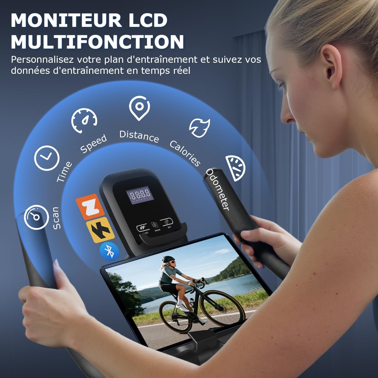 ERACH Cyclette da Casa, Silenziosa Cyclette Professionale con Resistenza Regolabile, Schero