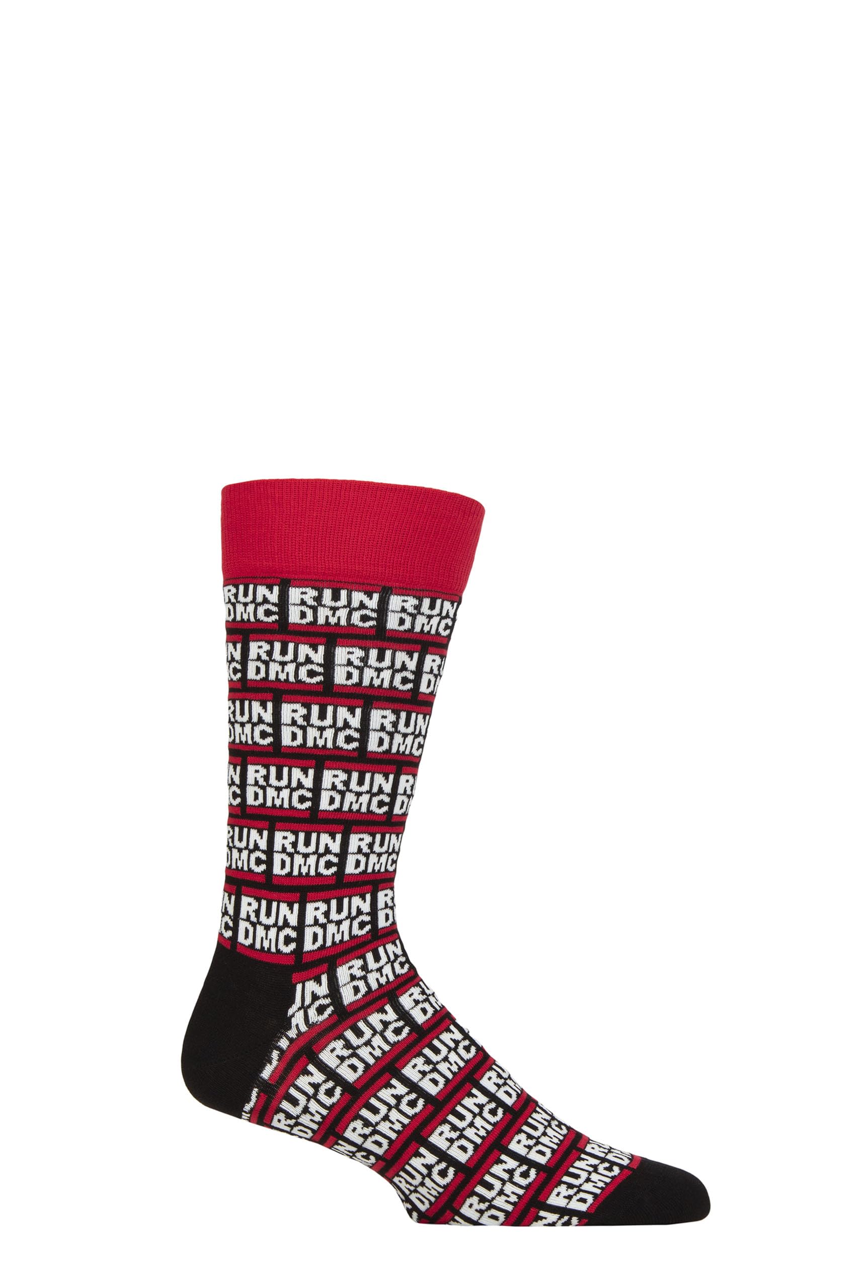 Run DMC SOCKSHOP Music Collection 1 Pair Cotton Socks All Over Logo One Size