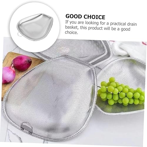 Miniatura 6 de Alipis Shau Kei 36 - Colador de pasta de acero inoxidable, cesta de lavandería de metal, colador plegable de acero inoxidable, colador de acero