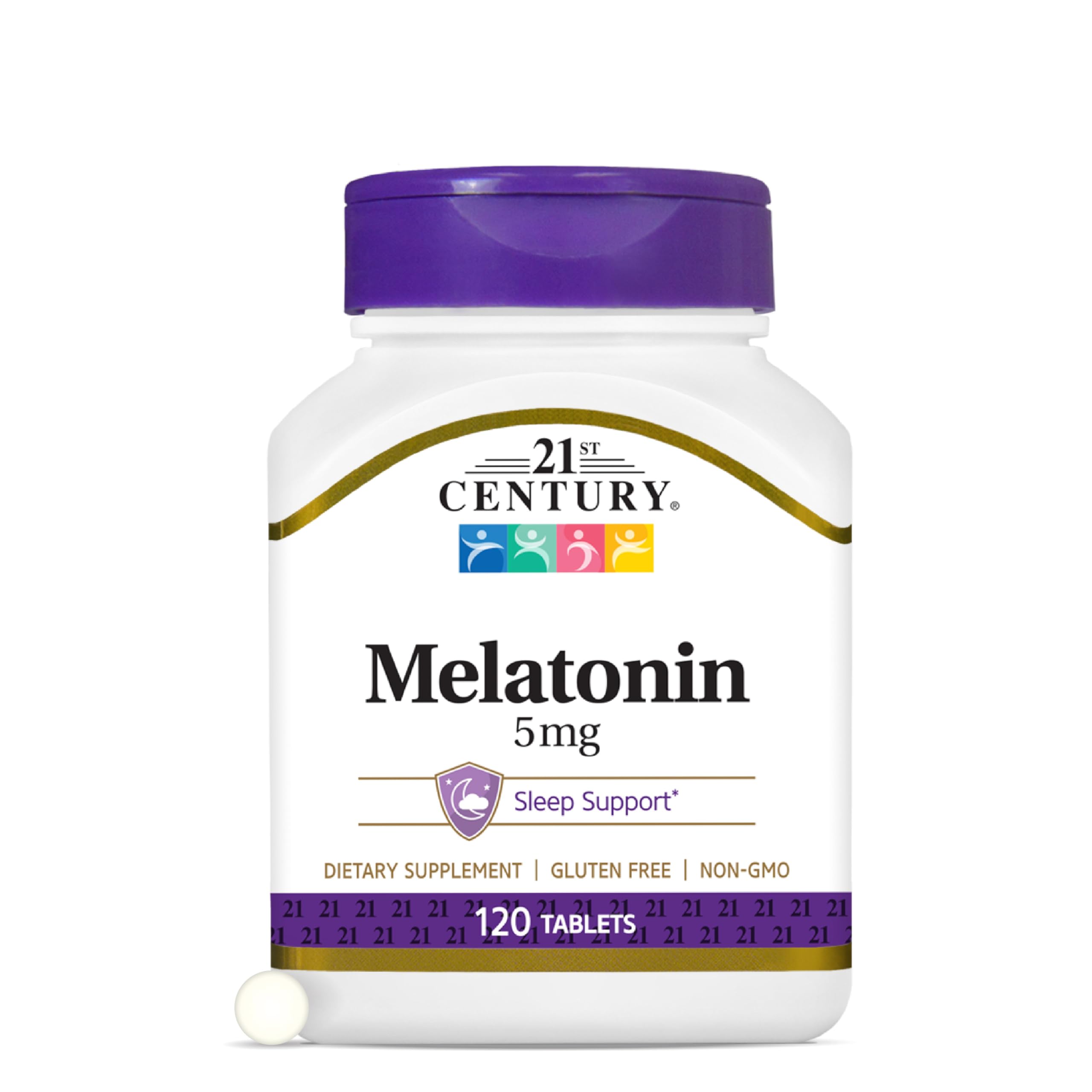 Comprimidos de melatonina del siglo XXI de 5 mg, 120 comprimidos