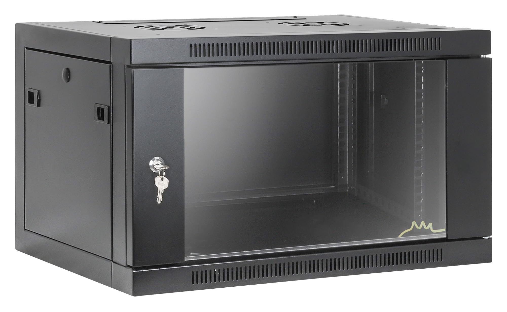 Intellinet 48.3 cm werkzeugloser Wandmontage-Netzwerkschrank, 6U, 45 cm Tiefe, Schwarz | 716826