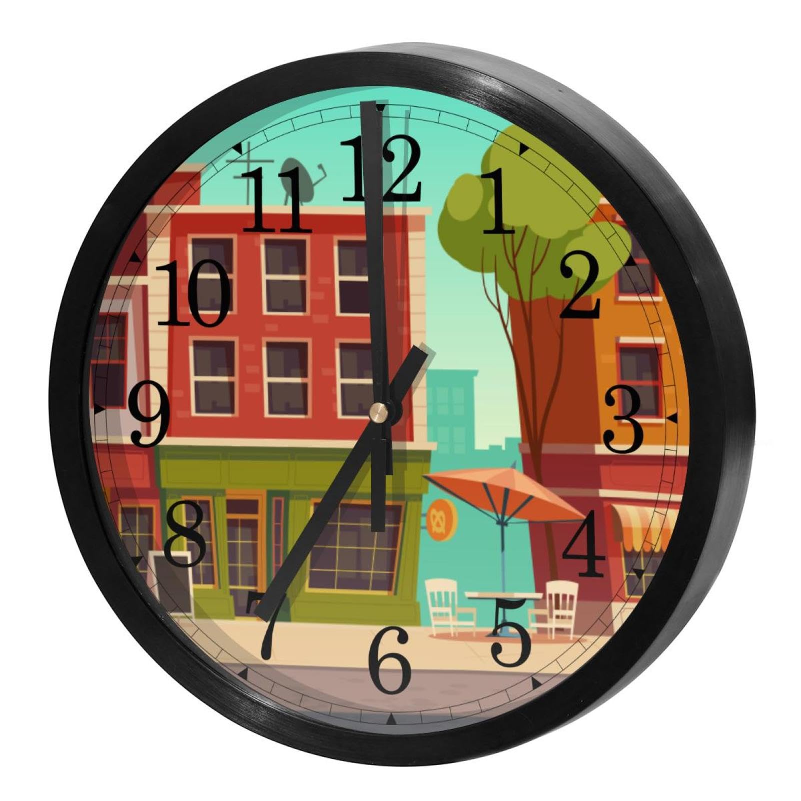 Horloge murale silencieuse à quartz pour une cuisine moderne et chaleureuse