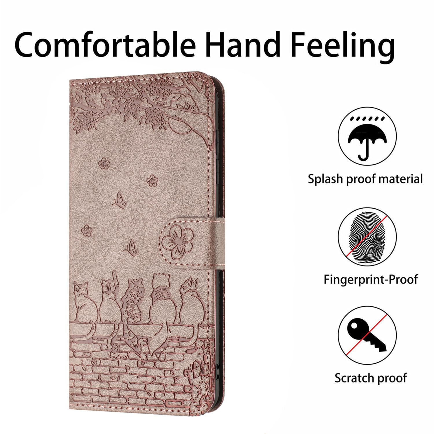 ZCDAYE Custodia A Portafoglio Con Cerniera Per Huawei P30 Pro - Motivo Floreale Lucido, Pelle PU, Cordino Con Fiocco, Supporto, Slot Per Carte E TPU Morbido, Colore Pro-Rose Gold