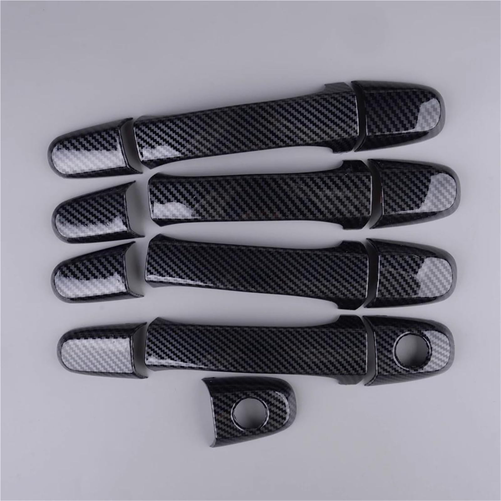 PIWINE Car Exterior Side Door Handle Covers Trims for Lexus IS300 Sedan Wagon 2001 2002 2003 2004 2005 Carbon Fiber Grain ABS