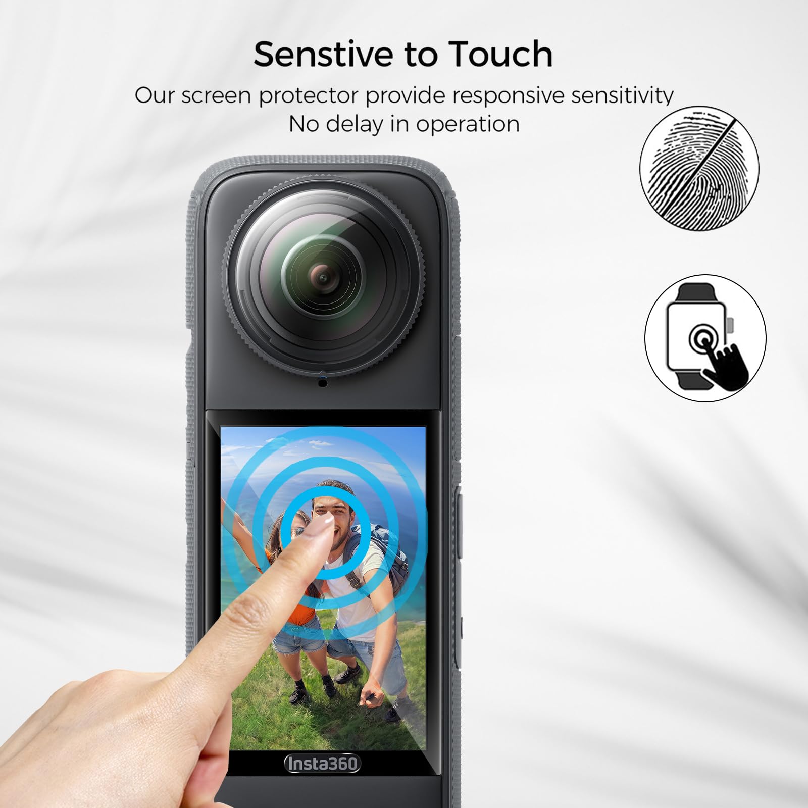 FiTSTILL Pellicola Protettiva Per Insta360 X3 - 2 Pezzi Vetro Temperato 9H, Anti-impronta, Senza Bolle