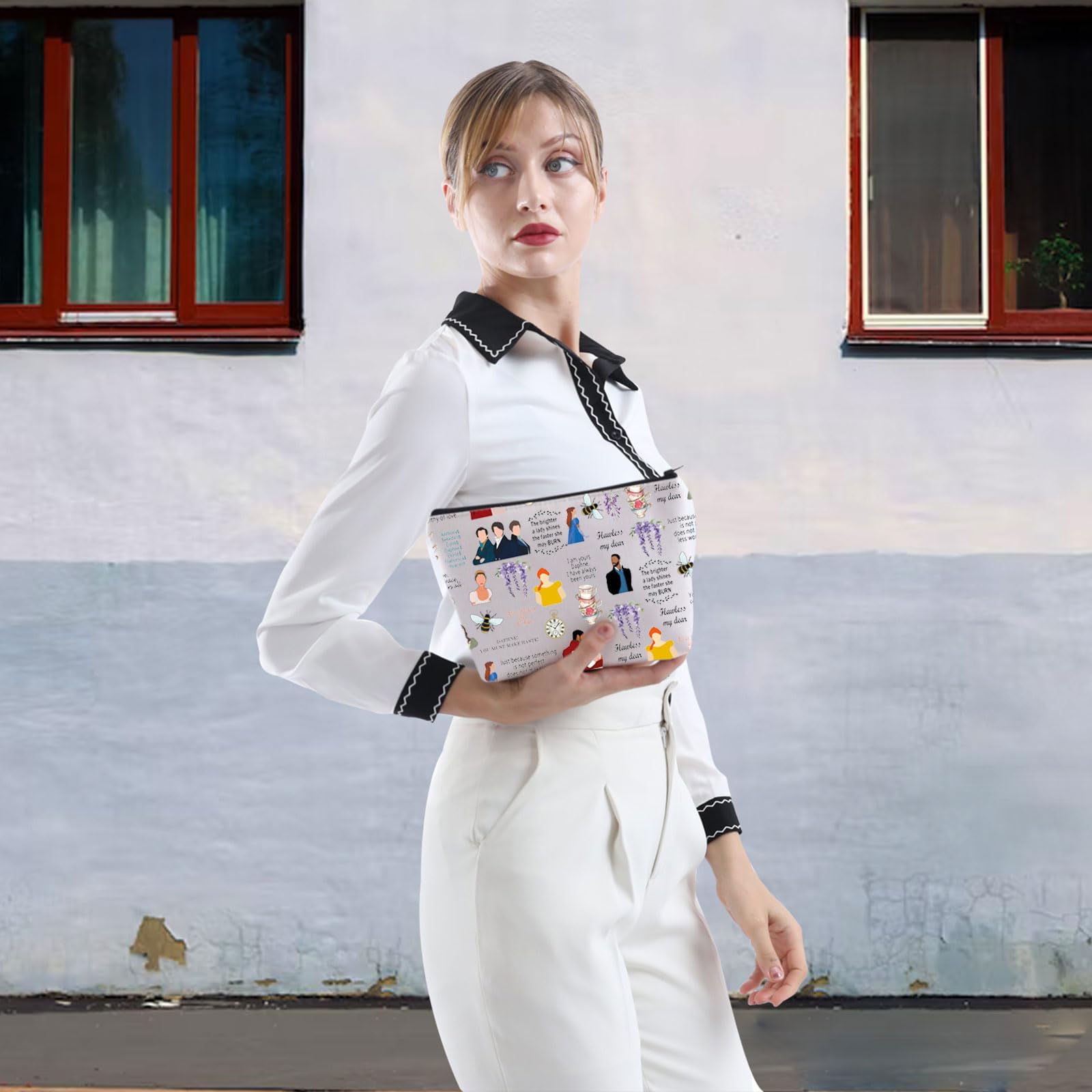 All is Fair Cosmetic Makeup Bag All is Fair TV Show Present Lady Tea Gift Bridge Themed Present Bridge Zipper Pouch (All is fair Makeup Bag 1uk) - Image 4