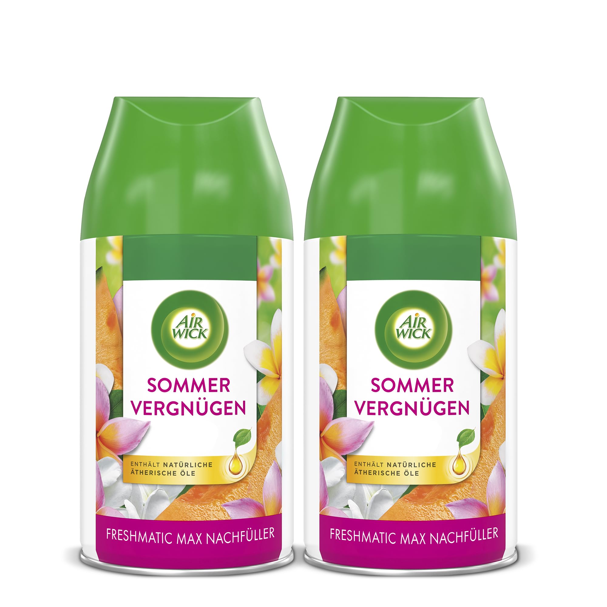 Air Wick Freshmatic Max Raumspray DUO – Nachfüller für den Air Wick Freshmatic Max – Duft: Sommervergnügen – 2 x 250 ml Nachfüller Raumduft und Lufterfrischer