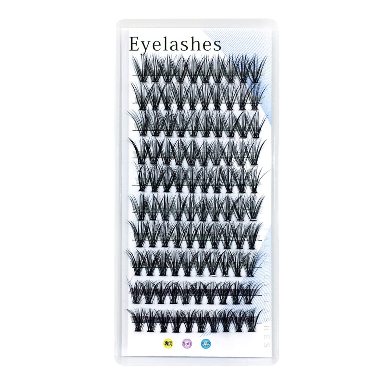 Cat Eye Magnetic Lashes Colored Eyelash Clusters Curly Eyelashes Pink Blue Colors Eyelashes Natural Wispy Mixed Length Eyelash