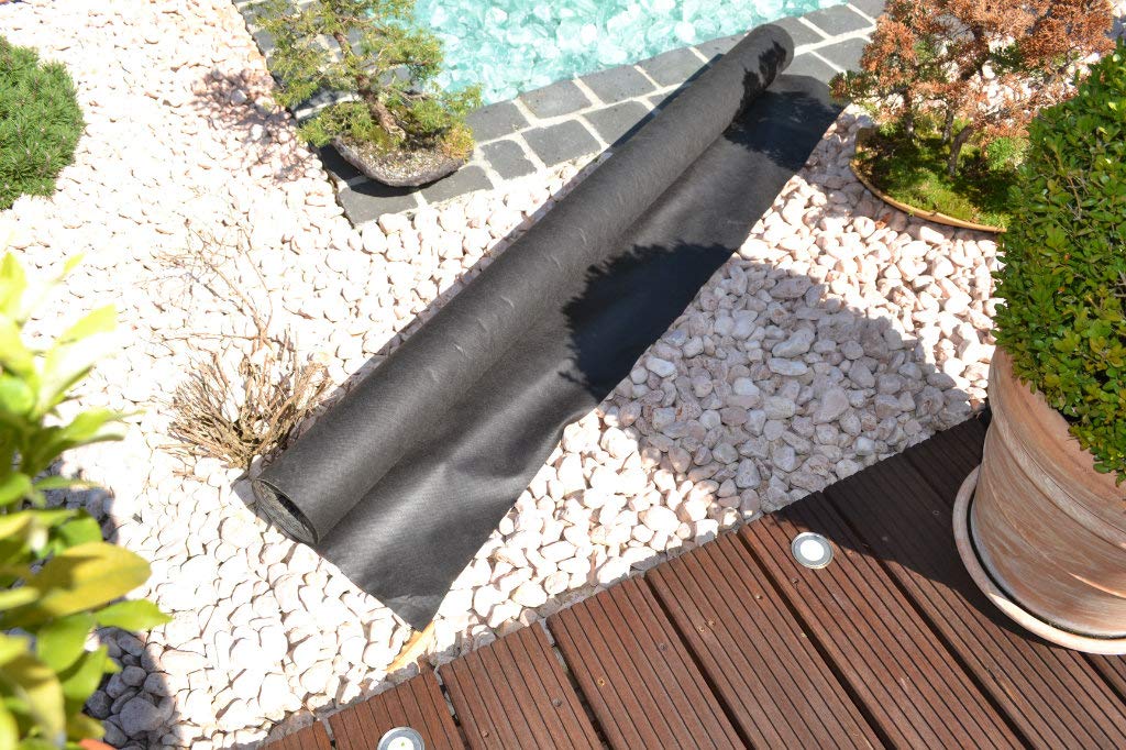 AGRI plus Fieltro para las malas hierbas de alta calidad para jardín con una fuerte resistencia a los rayos UV, permeable al agua y extremadamente resistente a la rotura, para una perfecta protección