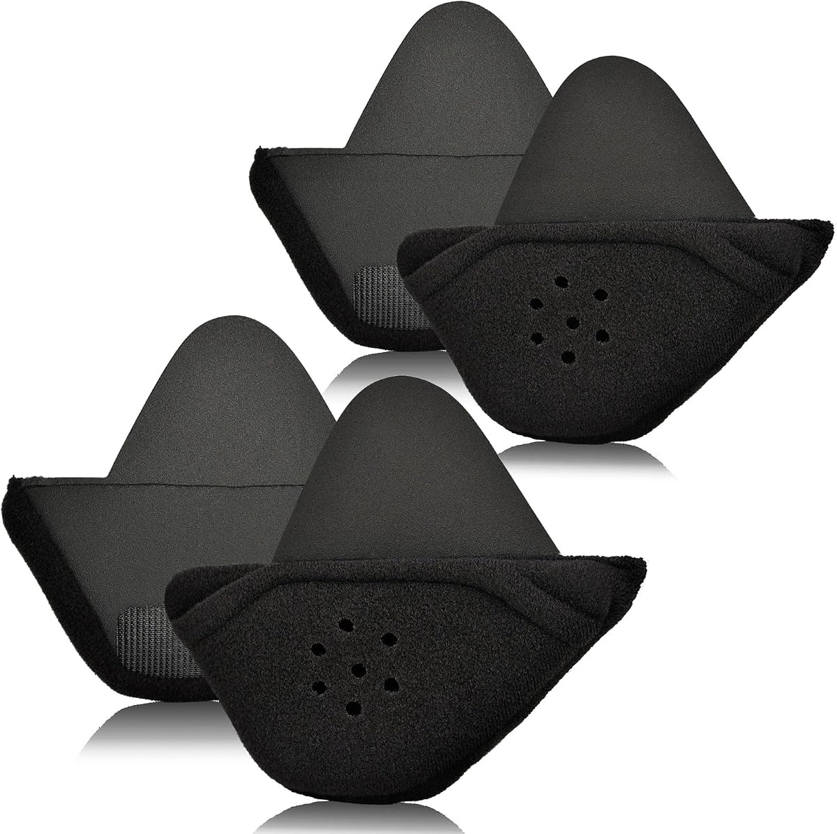 iGuerburn 2 Pair Half Helmet Ear Pads Speaker Pockets | Motorcycle Helmet Speakers Pouches, 1/2 Helmet Accessories, Ear Protection, Reduce Wind Noise