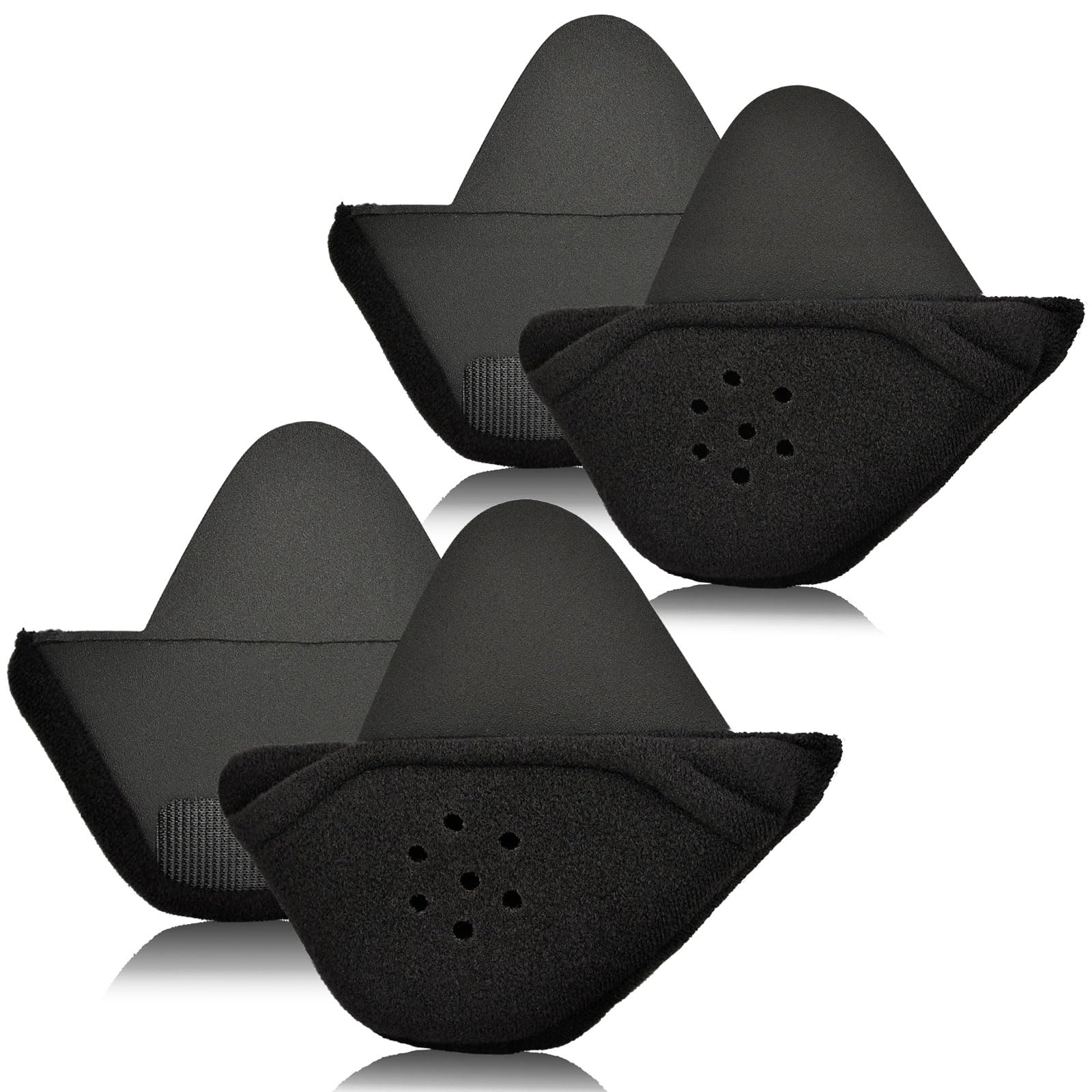 iGuerburn 2 Pair Half Helmet Ear Pads Speaker Pockets, Bluetooth Motorcycle Helmet Speakers Pouches 1/2 Helmet Accessories Ear Protection Reduce Wind Noise