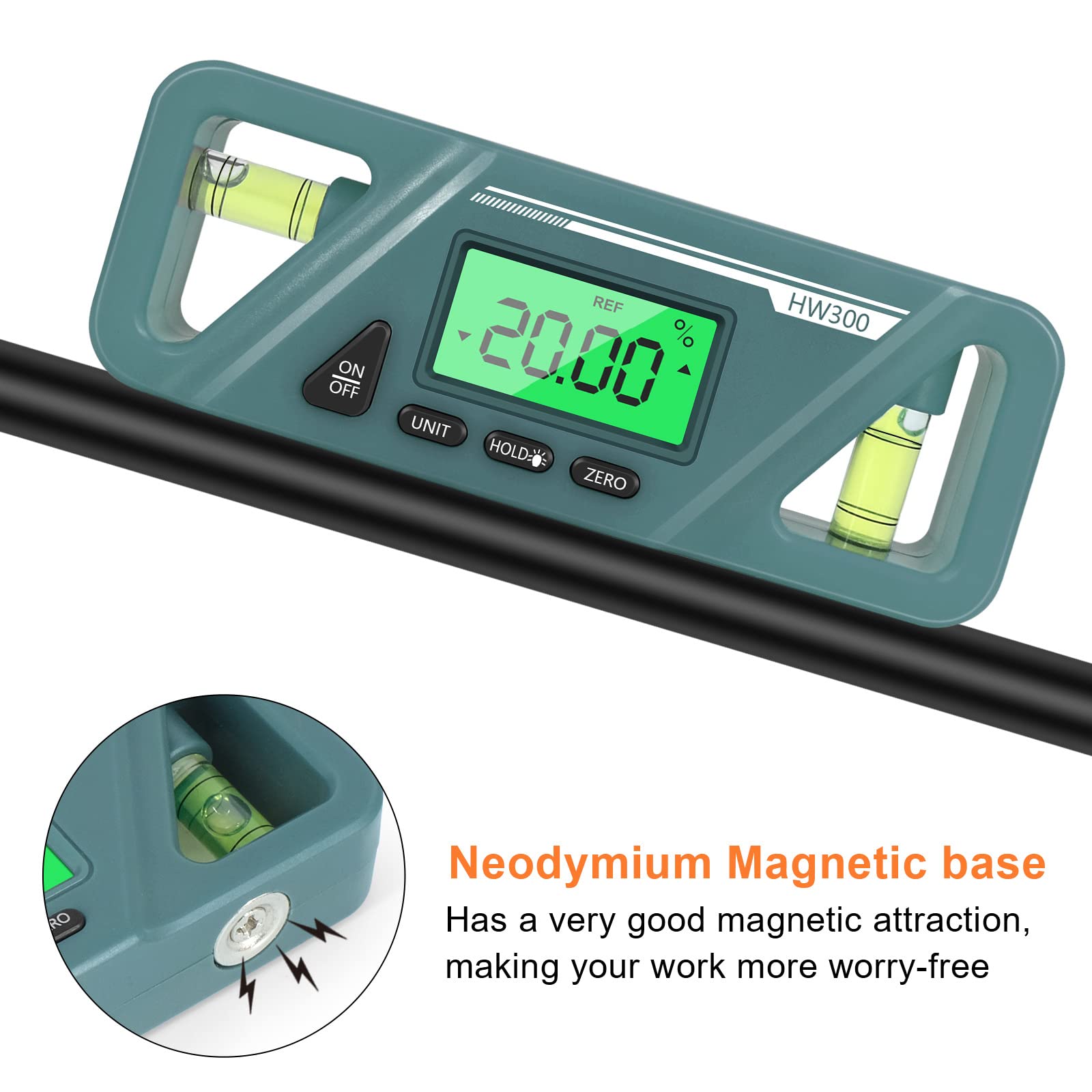 SHAHE Magnetic Leveler Digital Box With Angle Finder And Angle Gauge - 4 X 90 Degree Protractor Inclinometer With Magnet Measures