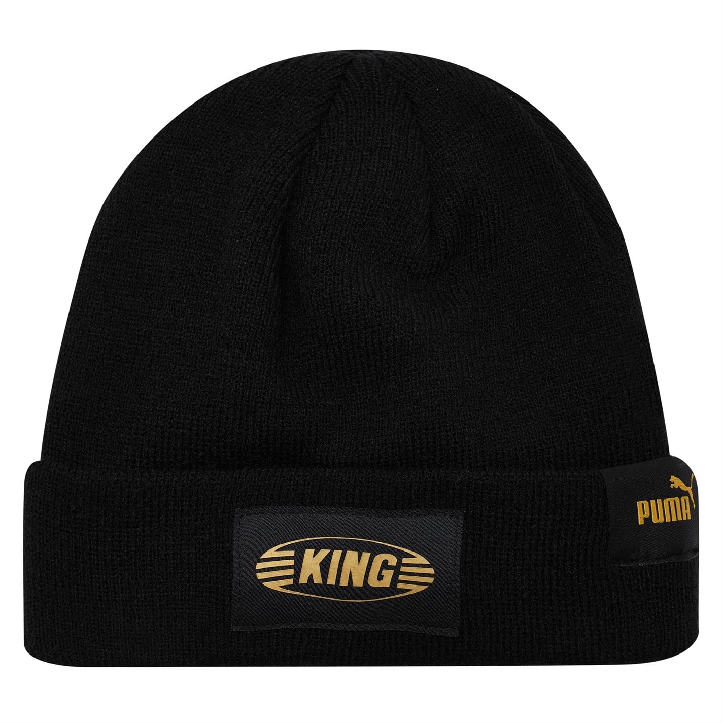 Puma Unisex King Classic Cuff Beanie Cap Hat Accessory Puma Black Mens