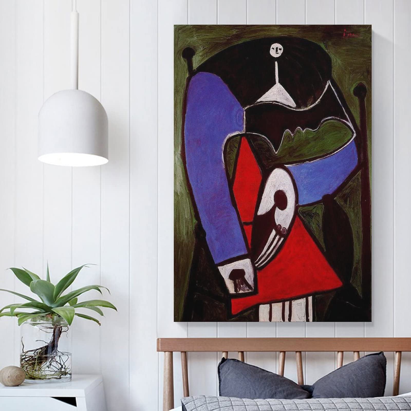 Amazon.co.jp: Pablo Picassoパブロ・ピカソ画家の作品（肘掛け椅子に 