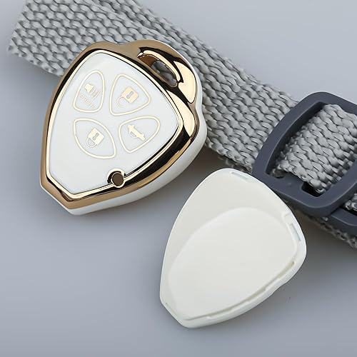 Miniatura 3 de Funda para llavero con llavero de metal compatible con Toyota Avalon 2008-2013, Camry 2007-2011, Corolla 2008-2013, accesorios Venza, funda de